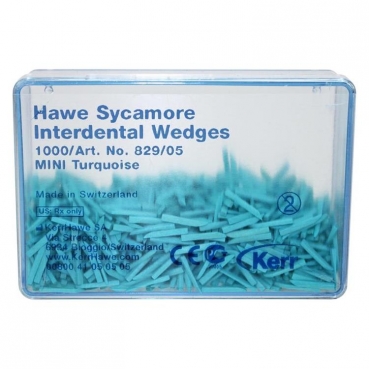 CUÑAS MADERA 829/05  TURQUESA 1000u.