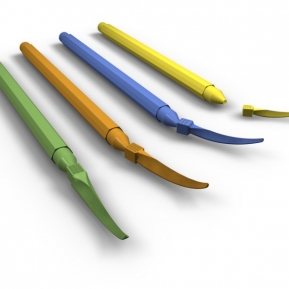 WANDS CUÑAS PLASTICO C/MANGO X-FINA AMARILLA 100u