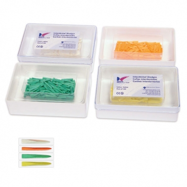 CUÑAS MADERA MEDICALINE AMARILLO 100u.