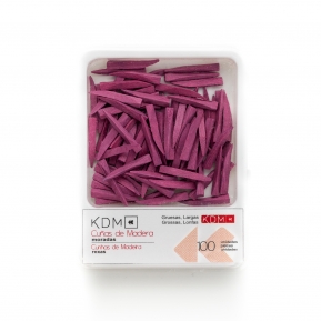 CUÑAS KDM madera largas finas moradas 100 ud