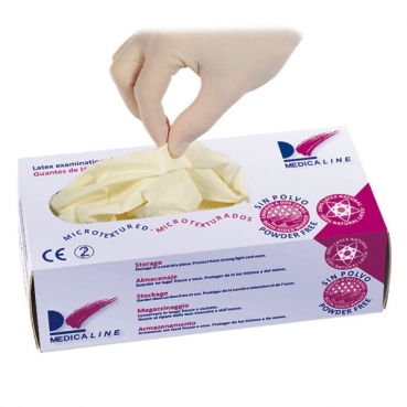 GUANTES MEDICALINE SIN POLVO EXTRA-PEQ. 100u