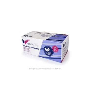 MASCARILLAS MEDICALINE RECTAS  50u.