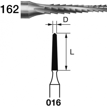 FRESA KOMET FG 162-016 ACERO CIRUGIA 5u.