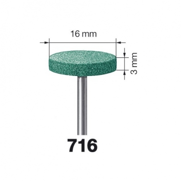 ABRASIVO KOMET 716-130 VERDE CERAMICA 5u