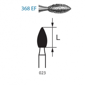 368EF.204.023 KOMET diamante clinica 5 ud