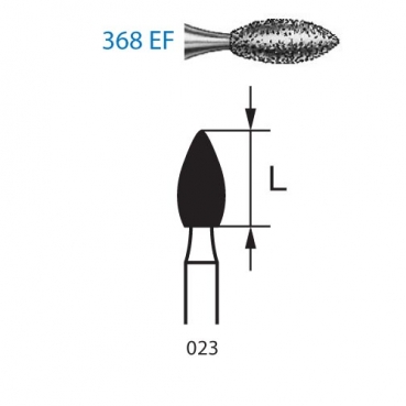 368EF.204.023 KOMET diamante clinica 5 ud