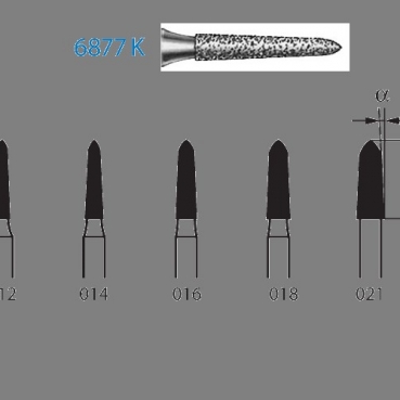6877K.314.018 KOMET diamante clinica 5 ud