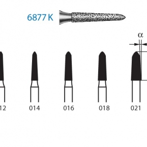 6877K.314.021 KOMET diamante clinica 5 ud