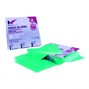 M-DAM DIQUE GOMA FINO VERDE 36u.