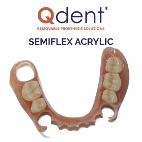 QDENT SEMIFLEX ACRYLIC POLVO 100 G ROSA ANARANJADO TRANSLUCIDO