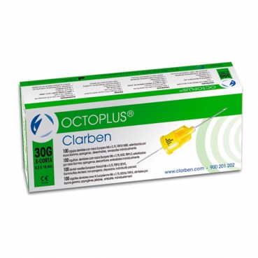 AGUJA OCTOPLUS 30G X-CORTA 0,3x16mm 100u.