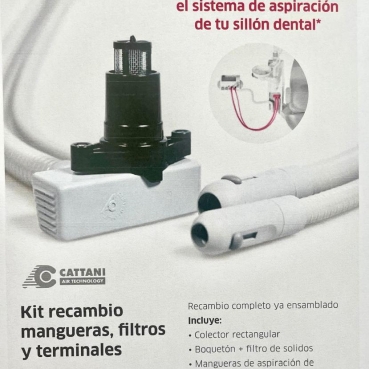 KIT RECAMBIO COLECTOR COMPLETO CATTANI (COLECTOR+FILTRO+MANGUERAS+TERMINALES)