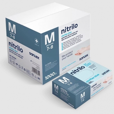 GUANTES NITRILO SANTEX NITRIFLEX GRANDES 100u.