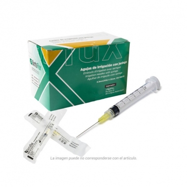 AGUJAS IRRIGACION DENTAFLUX CON JERINGA 3ml 30G 0,3X25 100u.