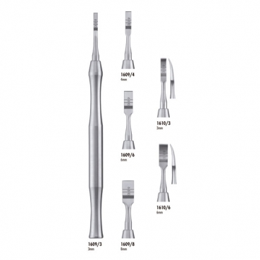 1610/6 OSTEOTOMO CINCEL HUESO CURVO 6mm.