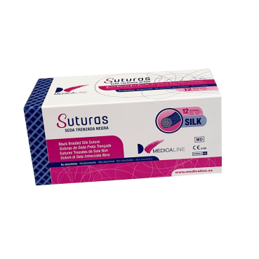 SUTURA SEDA 1/2 CIRCULO TRIANG. 20mm. 3/0 12u. MEDICALINE