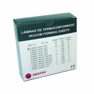 PLANCHAS MESTRA 040 CLEAR 1mm 25und.